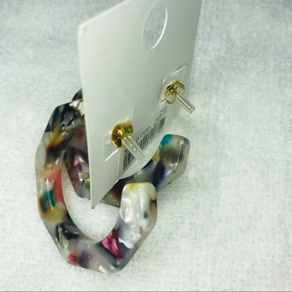 {Madewell} Jane Acetate Geometric Earrings NWT - Picture 3 of 7